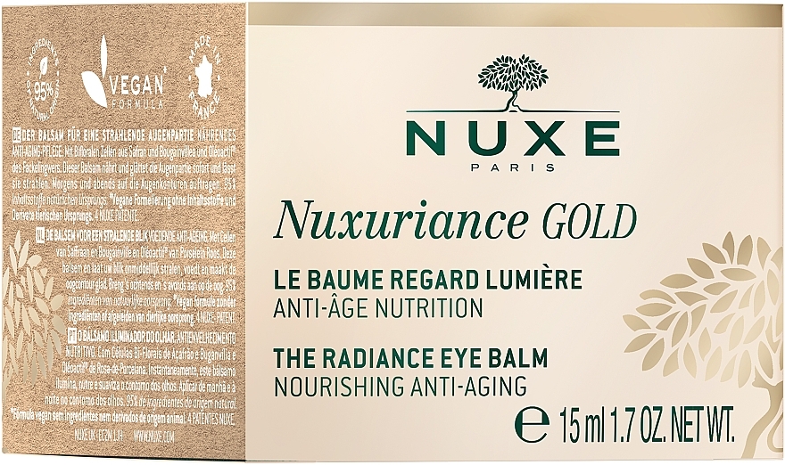 Brightening Eye Balm - Nuxe Nuxuriance Gold Radiance Eye Balm — photo N2