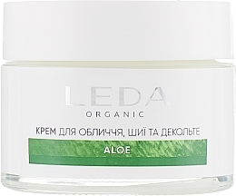 Fragrances, Perfumes, Cosmetics Face, Neck & Decolette Cream with Aloe Extract - Leda Aloe Facial, Neck, Decollete Cream