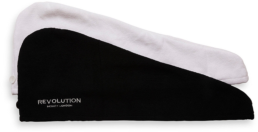 Hair Wrap, white & black - Makeup Revolution Haircare Microfibre Hair Wrap Black & White — photo N1