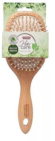 Wooden Massage Hair Brush, 25 cm - Titania — photo N2