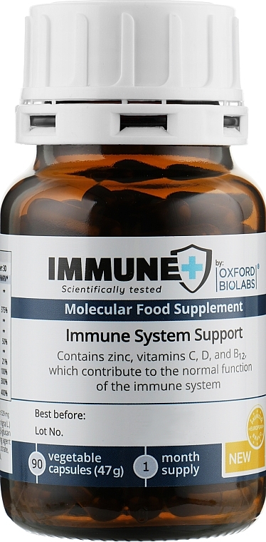 Molecular Dietary Supplement for Immunity Support - Oxford Biolabs Immune+ Molecular System Support — photo N4