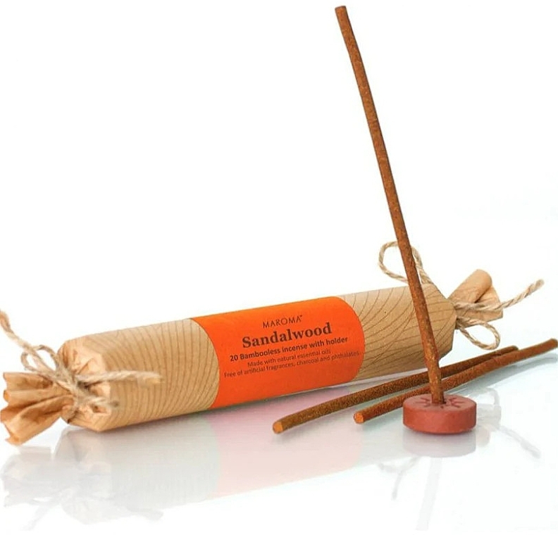 Sandalwood Natural Incense - Maroma Bambooless Incense Sandalwood — photo N1