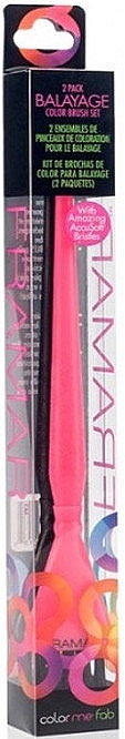 Mini Balayage Brush Set, black, pink - Framar Balayage Brush Set Pink & Black 2-Piece — photo N13