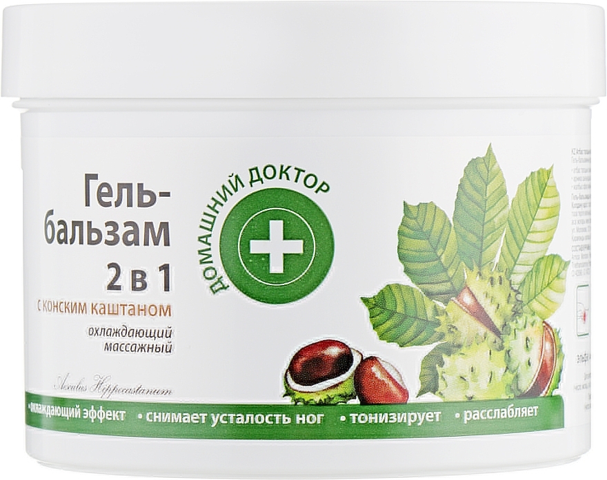 2-in-1 Horse Chestnut Foot Gel-Balm - Domashniy Doktor — photo N2