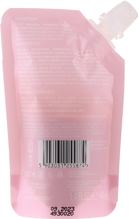Soothing Facial Detox Mask with Pink Clay - BodyBoom Face Boom Mask With Pink Clay — photo N2
