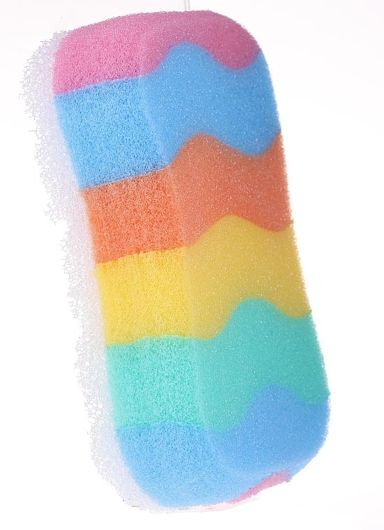 2-in-1 Rectangular Bath Sponge, rainbow 2 - Ewimark — photo N1