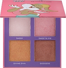 Eyeshadow Pallet, 4 colours - I Heart Revolution Looney Tunes Bunny Shadow Palette — photo N1