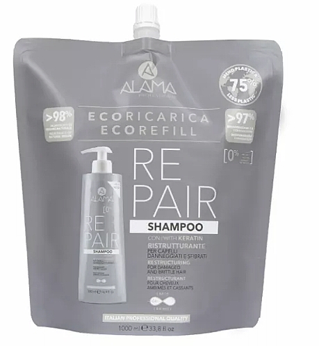 Shampoo for Damaged Hair - Alama Repair Shampoo (refill) — photo N1