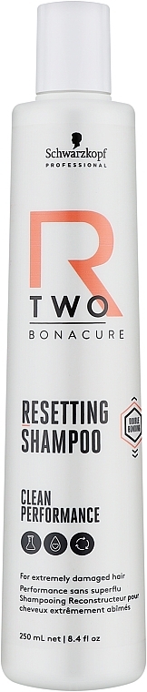 Repairing Shampoo for Damaged Hair - Schwarzkopf Professional Bonacure R-TWO Resetting Shampoo — photo N1