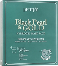 Hydrogel Face Mask with Gold and Black Pearl - Petitfee&Koelf Black Pearl & Gold Hydrogel Mask Pack — photo N8