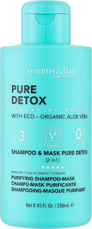 オール ヘア タイプ用 2in1 シャンプー＆マスク - Somnis & Hair Shampoo & Mask Pure Detox — photo N1