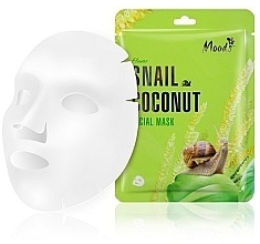 Fragrances, Perfumes, Cosmetics Snail Mucin & Coconut Extract Sheet Mask for Dry Skin - Moods Skincare Snail&Coconut Facials Mask