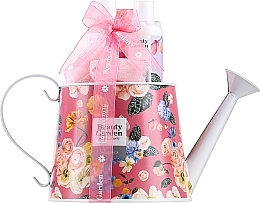 Fragrances, Perfumes, Cosmetics Set - IDC Institute Gift Set Beauty Garden Floral Scents Watering Can (sh/gel/150ml + b/lot/150ml + b/salt/100g + sponge)