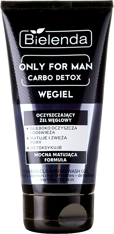 Cleansing Face Gel - Bielenda Only For Men Carbo Detox Gel — photo N1