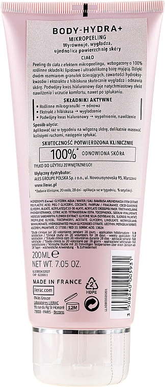 Body Scrub - Lierac Body-Hydra+ Micropeeling Scrub — photo N2