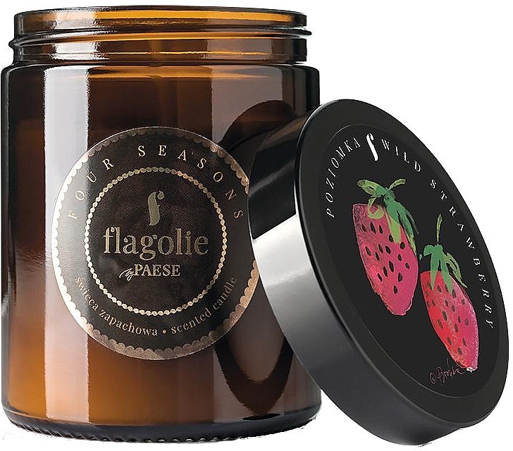 Strawberry Scented Candle in Jar - Flagolie Fragranced Candle Strawberrie — photo N1