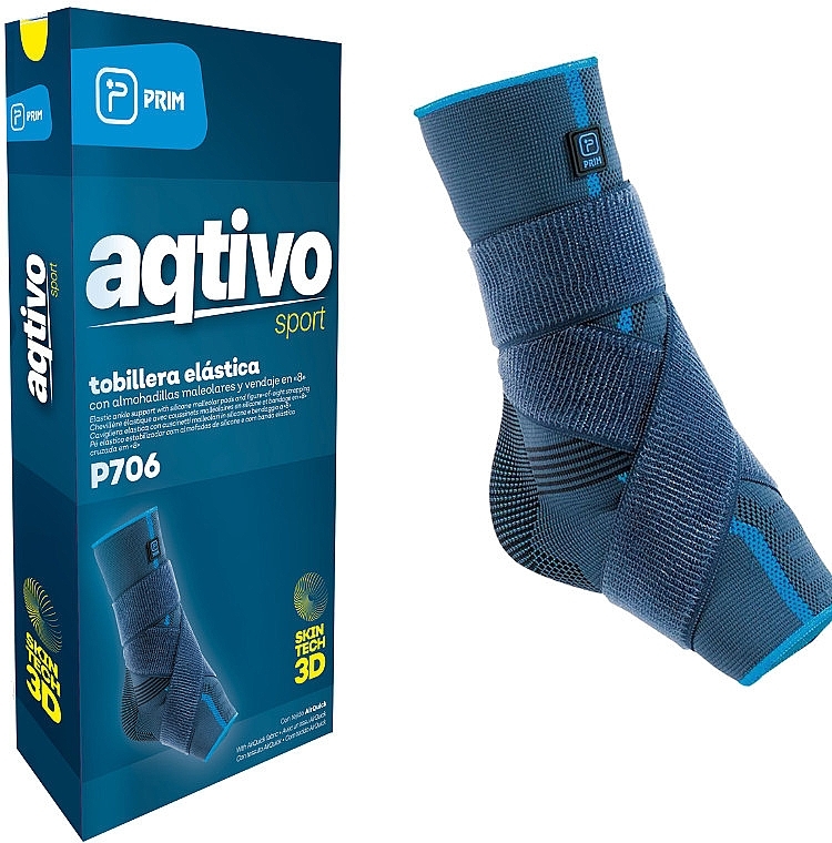 Elastic Ankle & Foot Brace, size L - Prim Aqtivo Sport — photo N1