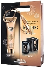 Fragrances, Perfumes, Cosmetics Set - L'Oreal Professionnel Mythic Oil Seve Protectrice (cr/150ml + candle/2x56g)