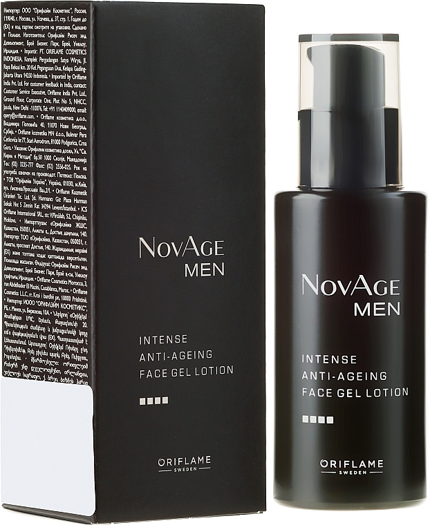 Moisturizing Anti-Aging Gel-Cream - Oriflame NovAge Men Intense Anti-Aging Face Gel Lotion — photo N2