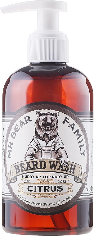 Beard Shampoo - Mr. Bear Family Beard Wash Citrus — photo N3