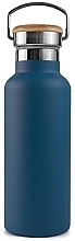 Fragrances, Perfumes, Cosmetics Stainless Steel Thermal Bottle with Bamboo Cap, 500 ml, blue - Bambaw