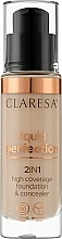 Fragrances, Perfumes, Cosmetics 2in1 Foundation - Claresa Liquid Perfection 2in1 High Coverage Foundation & Concealer