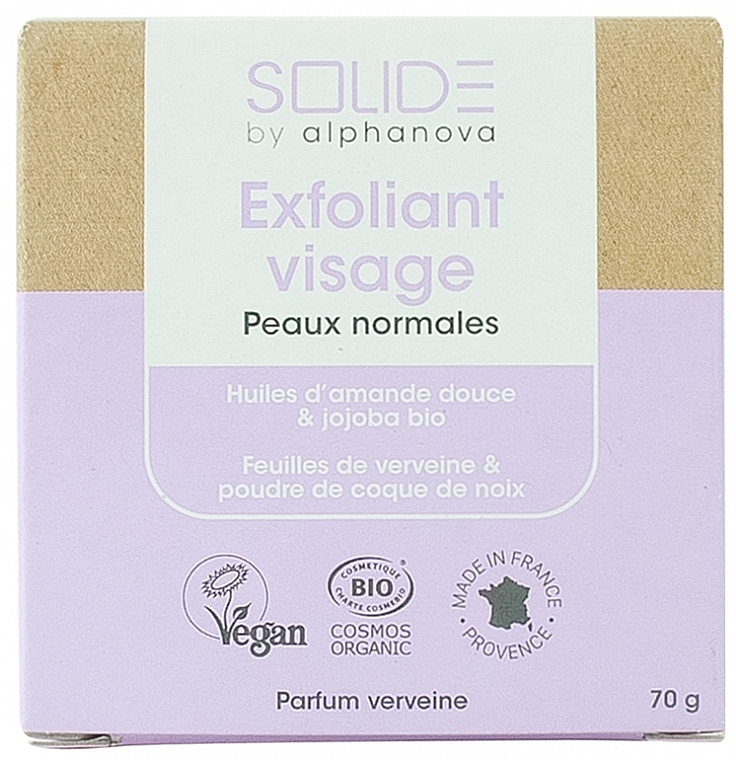 Face Cleansing Peeling Soap - Alphanova Solide Exfoliant Visage — photo N1