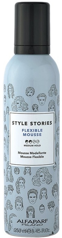 Medium Hold Hair Mousse - Alfaparf Style Stories Flexible Mousse Medium Hold — photo 250 ml