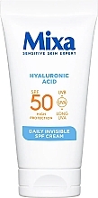 デイリーモイスチャライザー - Mixa Hyaluronic Acid Daily Invisible SPF50 Cream	 — photo N1