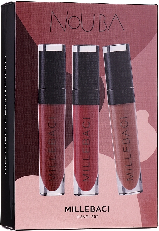 Set - NoUBA Millebaci Travel Set No.2 (lipstick/3x6ml) — photo N1