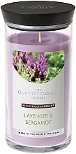 Fragrances, Perfumes, Cosmetics Scented Candle in Glass Jar - The Country Candle Company Town & Country Lavender & Bergamot Candle