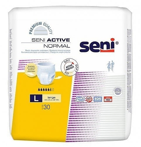 Seni Active Normal Adult Diapers, 30 pcs - Seni — photo N1