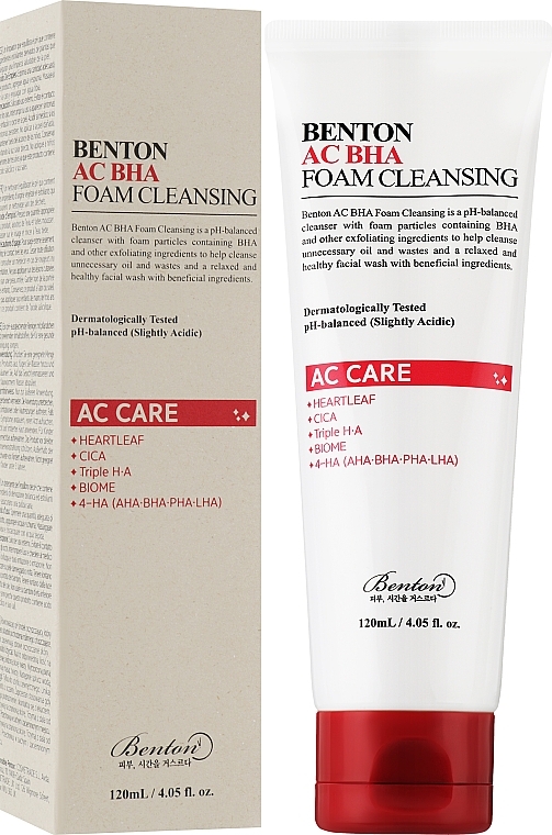 Face Cleansing Gel Foam with Salicylic Acid - Benton AC BHA Foam Cleansing — photo N2