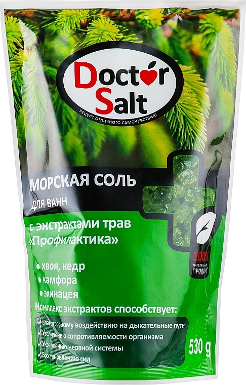 Bath Sea Salt with Herbal Extracts "Prevention" - Doctor Salt — photo N1