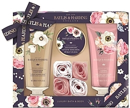 Fragrances, Perfumes, Cosmetics Set - Baylis & Harding Royale Garden (sh/cr/200ml + b/lot/200ml + b/butter/50ml + soap/6g)