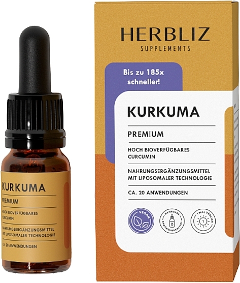 Turmeric Dietary Supplement Drops - Herbliz — photo N1