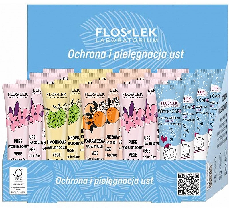 Set - Floslek Vege Lip Vaseline Mix Set (vaseline/20x10g)	 — photo N1