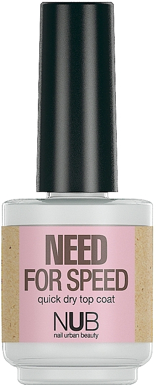 Fast-absorbing Nail Polish Top Coat - NUB Need For Speed — photo N1