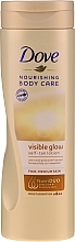 Body Lotion with Self-Tan Effect - Dove Visible Glow Gradual Self-Tan Lotion Fair-Medium Skin — photo N8