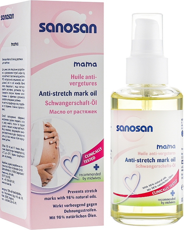 Anti Stretch Marks Oil for Pregnant Women - Sanosan Mama Anti-Stretch Mark Oil — photo N1