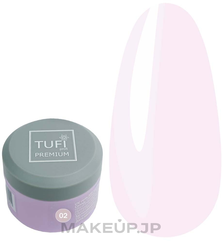 Nail Extension Gel - Tufi Profi Premium UV Gel 02 Clear Pink — photo 5 g