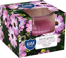 Fragrances, Perfumes, Cosmetics Scented Candle in Round Glass 'Mystery Garden' - Bispol Scented Candle Secret Garden