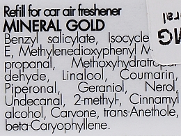Car Perfume Refill 'Mineral Gold' - Millefiori Milano Icon Refill Mineral Gold — photo N2