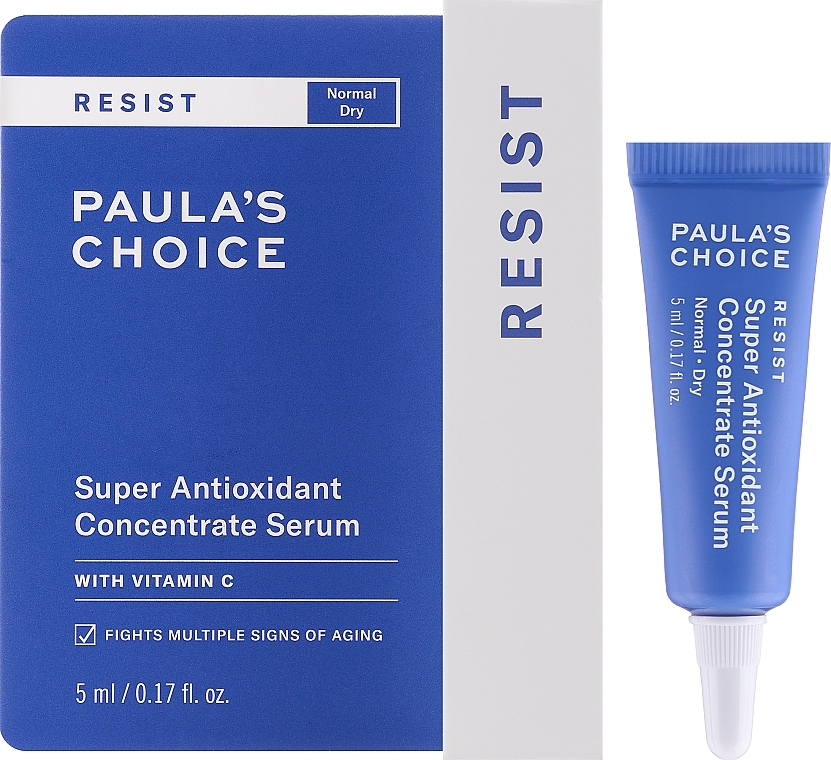 Vitamin C Antioxidant Face Serum - Paula's Choice Resist Anti-Aging Super Antioxidant Concentrate Serum Travel Size — photo N2