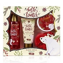 Fragrances, Perfumes, Cosmetics Set - Accentra Hello Winter Baked Apple (sh/g/150ml + b/lot/60ml + salt/70g + sponge)