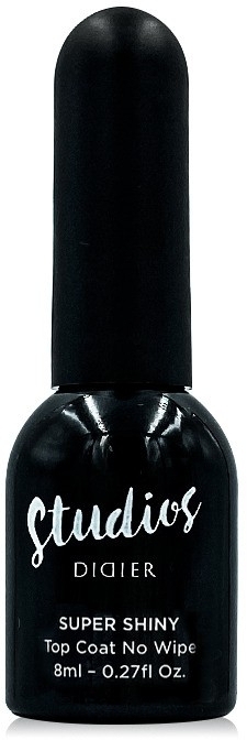 Hybrid Nail Polish Top Coat - Didier Lab Studios Top Coat No Wipe Super Shiny — photo 8 ml