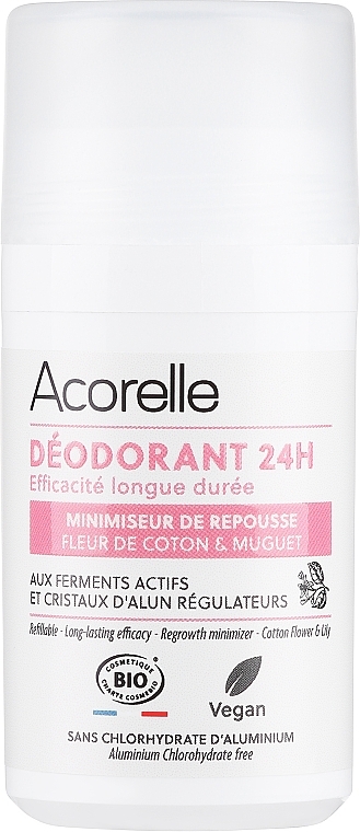 Roll-on deodorant - Acorelle Deodorant Roll On 24H Long-Lasting Efficacy Regrowth Minimizer — photo N1