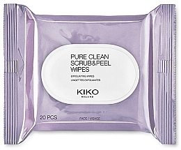 Fragrances, Perfumes, Cosmetics Exfoliating Face Wipes - Kiko Milano Pure Clean Scrub & Peel Wipes
