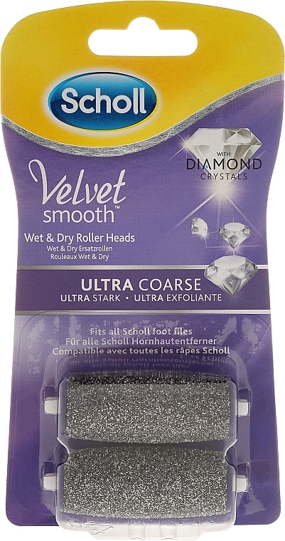 Replacement Rollers for Electric Files - Scholl Velvet Smooth Ultra Coarse Wet & Dry Roller Heads — photo N3