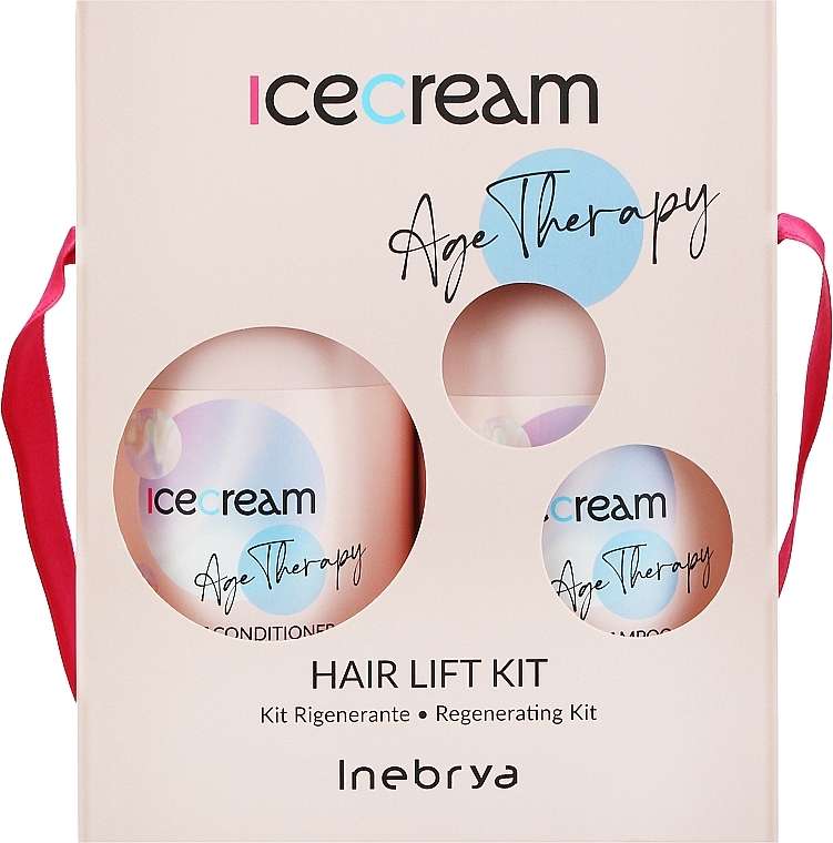 Set - Inebrya Ice Cream Age Therapy Hair Lift Kit Set (shamp/300ml + cond/300ml) — photo N2